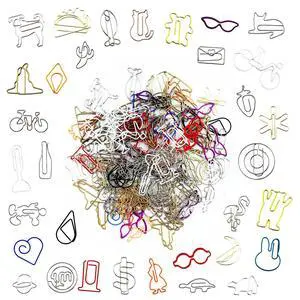 150 Pcs Mixed Cute Paper Clips, Assorted Colors Bookmark Paperclips, Fun Office Supplies Gifts for Students, Kids, Teachers (Random Shaped) 150 Pcs Mixed Cute Paper Clips, Assorted Colors Bookmark Paperclips, Fun Office Supplies Gifts for Students, Kids, Teachers (Random Shaped)