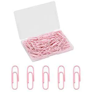 100 Pcs Pink Paper Clips, 1.1 Inch (28mm) Colorful Paperclips | Vinyl Coated, Colored Paper Clips, Rust Proof, for Office, School, DIY, Bookmarks and Document Organization 100 Pcs Pink Paper Clips, 1.1 Inch (28mm) Colorful Paperclips | Vinyl Coated, Colored Paper Clips, Rust Proof, for Office, School, DIY, Bookmarks and Document Organization