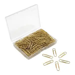 300 PCS Gold Paper Clips, Durable and Rustproof, Great for Office School Organizing (1.1 inch) 300 PCS Gold Paper Clips, Durable and Rustproof, Great for Office School Organizing (1.1 inch)