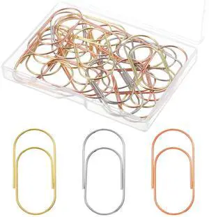 30 Pcs Jumbo Paper Clips Oversized 2 Inch Large Paper Clips Non Skid Smooth Finish Steel Wire Office Supply Planner Invitation Accessories (Gold, Silver, Rose Gold) 30 Pcs Jumbo Paper Clips Oversized 2 Inch Large Paper Clips Non Skid Smooth Finish Steel Wire Office Supply Planner Invitation Accessories (Gold, Silver, Rose Gold)