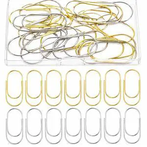 20 PCS Jumbo Big Paper Clips, 1.9 Inch Stainless Steel Oversized Wide Planner Clip Non Skid Decorative Paper Clips for Home Office School Document Book Planner Lovers Supplies, Gold & Silver 20 PCS Jumbo Big Paper Clips, 1.9 Inch Stainless Steel Oversized Wide Planner Clip Non Skid Decorative Paper Clips for Home Office School Document Book Planner Lovers Supplies, Gold & Silver
