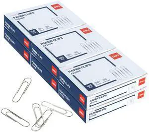 #1 Nonskid Paper Clips, 6 Boxes of 100 Each, Silver | 600 Medium Paper Clips #1 Nonskid Paper Clips, 6 Boxes of 100 Each, Silver | 600 Medium Paper Clips