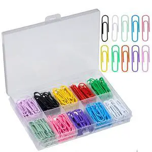 200 Pcs Medium 33 mm/1.3Inch Size Colored Paper Clip with Plastic Box Coated Metal PaperClips Office for School and Personal Use 200 Pcs Medium 33 mm/1.3Inch Size Colored Paper Clip with Plastic Box Coated Metal PaperClips Office for School and Personal Use