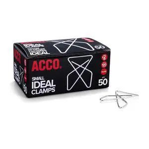 Ideal Butterfly Paper Clamps, Steel Wire, Small 1.5 Inch Size, 100 Sheet Capacity, Silver, 50 Clamps per Box (A7072620) Ideal Butterfly Paper Clamps, Steel Wire, Small 1.5 Inch Size, 100 Sheet Capacity, Silver, 50 Clamps per Box (A7072620)