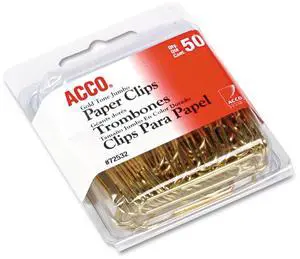 Clips, Jumbo, Smooth, Gold, 50 Clips/Box (72532) Clips, Jumbo, Smooth, Gold, 50 Clips/Box (72532)