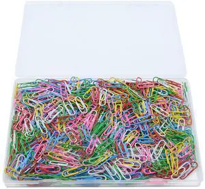 600 Pcs Paper Clips, 1.1 Inch Multicolour Paper Clips Holder for Sheets Files Office School and Personal Document Files Organization (1.1 inch) 600 Pcs Paper Clips, 1.1 Inch Multicolour Paper Clips Holder for Sheets Files Office School and Personal Document Files Organization (1.1 inch)