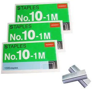 3000pcs No.10 Staples, for Max HD-10D,Bostitch Mini,Old TOT,and Other Mini Stapler Using No.10 Staples(Smaller Than Standard Staple,Size: W 0.37" x H 0.19" x L 0.98").Silver 3000pcs No.10 Staples, for Max HD-10D,Bostitch Mini,Old TOT,and Other Mini Stapler Using No.10 Staples(Smaller Than Standard Staple,Size: W 0.37" x H 0.19" x L 0.98").Silver