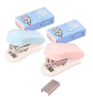 2 Pack Blue and Pink Desktop Stapler of 10 Sheets Capacity with 1000 Pcs No.10 Staples for Office and Good Gifts (Blue) 2 Pack Blue and Pink Desktop Stapler of 10 Sheets Capacity with 1000 Pcs No.10 Staples for Office and Good Gifts (Blue)