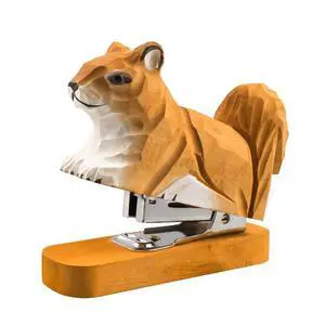 Wooden Animal Stapler, Desktop Stitcher Art Figurine Statue Sculpture for School Office Stationery (Squirrel) Wooden Animal Stapler, Desktop Stitcher Art Figurine Statue Sculpture for School Office Stationery (Squirrel)