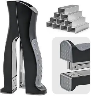 1-Pack Stand-Up 2-in-1 Full Strip Office Stapler with 1000 Staples, Black | Standard 1/4" Staples Included, Vertical & Flat Use, Jam-Free, Rotating Anvil Pinning, Handheld Ergonomic Grip 1-Pack Stand-Up 2-in-1 Full Strip Office Stapler with 1000 Staples, Black | Standard 1/4" Staples Included, Vertical & Flat Use, Jam-Free, Rotating Anvil Pinning, Handheld Ergonomic Grip