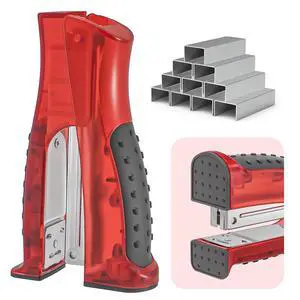 1-Pack Compact Stand-Up 2-in-1 Office Stapler with 1000 Staples, Red | Standard 1/4" Staples Included, Vertical & Flat Use, Jam-Free, Rotating Anvil Pinning, Handheld Ergonomic Grip, Desk Supplies 1-Pack Compact Stand-Up 2-in-1 Office Stapler with 1000 Staples, Red | Standard 1/4" Staples Included, Vertical & Flat Use, Jam-Free, Rotating Anvil Pinning, Handheld Ergonomic Grip, Desk Supplies