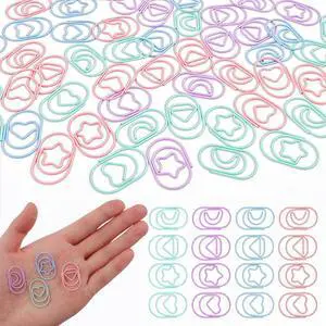 40pcs Love Heart Star Moon Triangle Shaped Paper Clips, Macaron Color Cute Paper Clips for Office School Home Desk Organizers 40pcs Love Heart Star Moon Triangle Shaped Paper Clips, Macaron Color Cute Paper Clips for Office School Home Desk Organizers