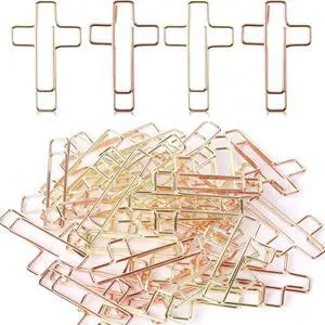 Cross Paper Clips - 20 Pack (Gold & Rose Gold) Bible & Journal Clips - Journaling Bookmarks Paperclips for Office School Home Use - Also Perfect for Bible Study and Christian Journaling Supplies Cross Paper Clips - 20 Pack (Gold & Rose Gold) Bible & Journal Clips - Journaling Bookmarks Paperclips for Office School Home Use - Also Perfect for Bible Study and Christian Journaling Supplies