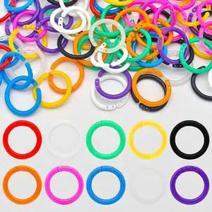 100 Pcs 3/4 Inch Plastic Binder Rings, Loose Leaf Binder Book Rings Multi-Color Index Card Rings Binder Clip Rings for Flash Cards, Key Rings, Index Cards, Paper (20mm, 10 Colors) 100 Pcs 3/4 Inch Plastic Binder Rings, Loose Leaf Binder Book Rings Multi-Color Index Card Rings Binder Clip Rings for Flash Cards, Key Rings, Index Cards, Paper (20mm, 10 Colors)