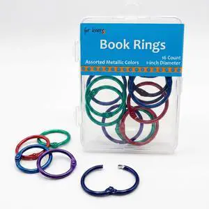 Flashcard Rings - 16 Pk Ring Clips for Index Cards Self Contained Classroom Must Haves Iron Ring Calendar Making Supplies Circle Clasp 1 Inch Book Rings Metal Binder Clip Colored Small Round Craft Flashcard Rings - 16 Pk Ring Clips for Index Cards Self Contained Classroom Must Haves Iron Ring Calendar Making Supplies Circle Clasp 1 Inch Book Rings Metal Binder Clip Colored Small Round Craft