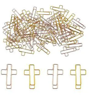 60 Pcs Cross Paper Clips, Antique Gold Cross Paper Clips, Gold & Rose Gold, Cute Papers Clip, Versatile Bible Bookmark Journaling Clip for Christian Office and Home 60 Pcs Cross Paper Clips, Antique Gold Cross Paper Clips, Gold & Rose Gold, Cute Papers Clip, Versatile Bible Bookmark Journaling Clip for Christian Office and Home