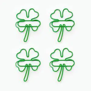 50 Pcs/Pack Four Leaf Clover Paper Clips, Green Lucky Paperclips, Notes Classified Clips for Junk Journal Stationery School Office Supplies 50 Pcs/Pack Four Leaf Clover Paper Clips, Green Lucky Paperclips, Notes Classified Clips for Junk Journal Stationery School Office Supplies