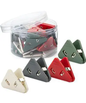 Corner Paper Clips, 20Pack, 4 Colors, Triangular File Corner Clip Corner Paper Clips, 20Pack, 4 Colors, Triangular File Corner Clip