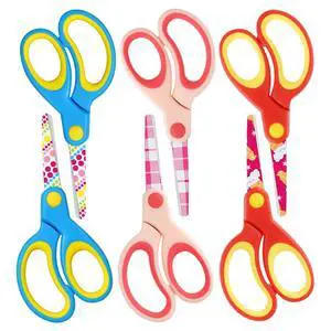 6 Pack Kids Scissors, 5" Small School Safety Toddler Scissors with Blunt Tip Floral Print Blade and Soft Grip for Children Craft Cutting Paper, DIY, Arts, Home, School Classroom Use, Assorted Colors 6 Pack Kids Scissors, 5" Small School Safety Toddler Scissors with Blunt Tip Floral Print Blade and Soft Grip for Children Craft Cutting Paper, DIY, Arts, Home, School Classroom Use, Assorted Colors
