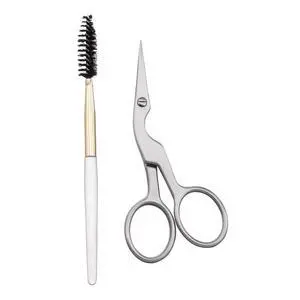Brow Shaping Scissors and Brush - Stainless Steel Eyebrow Trimming Scissors for Women and Men (Silver) Brow Shaping Scissors and Brush - Stainless Steel Eyebrow Trimming Scissors for Women and Men (Silver)