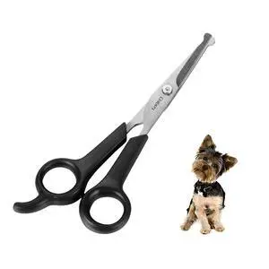 Professional Pet Grooming Scissors with Round Tip Stainless Steel Dog Eye Cutter for Dogs and Cats, Professional Grooming Tool, Size 6.70" x 2.6" x 0.43" 1. Grey Professional Pet Grooming Scissors with Round Tip Stainless Steel Dog Eye Cutter for Dogs and Cats, Professional Grooming Tool, Size 6.70" x 2.6" x 0.43" 1. Grey