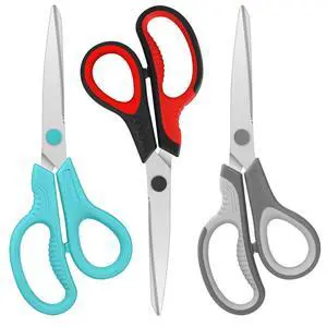Scissors, 8" All Purpose Scissors Heavy Duty Ergonomic Comfort Grip Craft Shears Sharp Scissors for Office Home Household Sewing High/Middle School Students Teacher Art Craft DIY Supplies Scissors, 8" All Purpose Scissors Heavy Duty Ergonomic Comfort Grip Craft Shears Sharp Scissors for Office Home Household Sewing High/Middle School Students Teacher Art Craft DIY Supplies