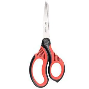 8-Inch Titanium-Bonded Premium Handle Scissors for Office and Home, Black/Red 8-Inch Titanium-Bonded Premium Handle Scissors for Office and Home, Black/Red