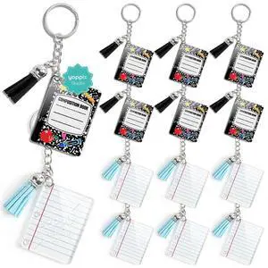 12 Pcs Back to School Notebook Keychain Gifts Bulk Mini Note Book Keychain Teacher Appreciation Gift, Back to School Supplies 12 Pcs Back to School Notebook Keychain Gifts Bulk Mini Note Book Keychain Teacher Appreciation Gift, Back to School Supplies