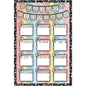 Birthday Chart for Classroom Decor, Bulletin Board Poster Wall | Composition Notebook Classroom Decor, Birth Poster Calendar Wall Decor, Girl Style First Day Back to School Teacher Supplies Birthday Chart for Classroom Decor, Bulletin Board Poster Wall | Composition Notebook Classroom Decor, Birth Poster Calendar Wall Decor, Girl Style First Day Back to School Teacher Supplies