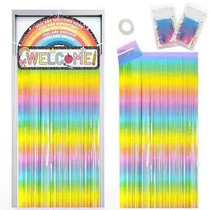 Composition Notebook Classroom Door Decor, Welcome Back to School Banner Sign with Boho Rainbow Fringe Tinsel, First Day of School Composition Notebook backdrop for Kindergarten Door Cover Supplies Composition Notebook Classroom Door Decor, Welcome Back to School Banner Sign with Boho Rainbow Fringe Tinsel, First Day of School Composition Notebook backdrop for Kindergarten Door Cover Supplies