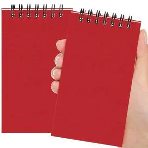 2 Pcs Pocket Notebook Small 3x5 Inch Top Spiral Notepads, Red | Bound Notebook with Lined 120 Pages Memo Pads for Office College Nurse Essentials Back to School Gift 2 Pcs Pocket Notebook Small 3x5 Inch Top Spiral Notepads, Red | Bound Notebook with Lined 120 Pages Memo Pads for Office College Nurse Essentials Back to School Gift