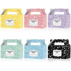 12Pcs Back to School Gift Boxes Composition Notebook Treat Boxes Bulk Pastel Teacher Paper Goodie Bags Composition First Day Treat Box with Handles for Classroom Teacher Party Decor Supplies 12Pcs Back to School Gift Boxes Composition Notebook Treat Boxes Bulk Pastel Teacher Paper Goodie Bags Composition First Day Treat Box with Handles for Classroom Teacher Party Decor Supplies