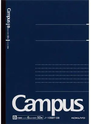 Campus Notebook, Business Type, Dot B 6mm Ruled, A5, 50 Sheets, 30 Lines, Navy Cover, Japan Import (NO-105BT-DB) Campus Notebook, Business Type, Dot B 6mm Ruled, A5, 50 Sheets, 30 Lines, Navy Cover, Japan Import (NO-105BT-DB)