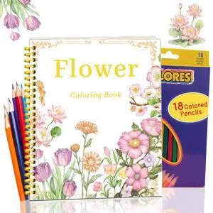 Beautiful Adult Coloring Book Set with 18-Color Pencil Set - Coloring Books for Adults Relaxation Adult Coloring Book for Women Gifts.Elegant Art Style with 35 Patterns. Beautiful Adult Coloring Book Set with 18-Color Pencil Set - Coloring Books for Adults Relaxation Adult Coloring Book for Women Gifts.Elegant Art Style with 35 Patterns.
