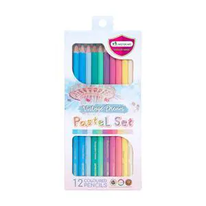 Pastel Colored Pencils 12 Colors for Kids and Adults Coloring (VINTAGE DREAM PASTELS) Pastel Colored Pencils 12 Colors for Kids and Adults Coloring (VINTAGE DREAM PASTELS)