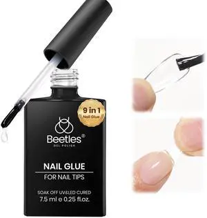 9 in 1 Nail Glue Gel for Nail Tips and Clear Acrylic Nails | Long Lasting, Curing Needed UV Extension Glue for False Nail Tips and Clear Press on Nails 9 in 1 Nail Glue Gel for Nail Tips and Clear Acrylic Nails | Long Lasting, Curing Needed UV Extension Glue for False Nail Tips and Clear Press on Nails