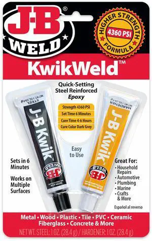8276 KwikWeld Quick Setting Steel Reinforced Epoxy - Dark Grey 2 oz 8276 KwikWeld Quick Setting Steel Reinforced Epoxy - Dark Grey 2 oz