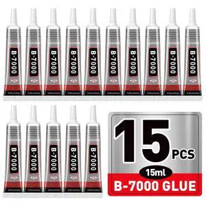 15 PCS 15ml B7000 Rhinestone Glue Clear with Precision Tip, Bedazzling Glue, Multipurpose Super Glues for Nail, Craft, Jewelry Making, Nail Art, DIY, Makeup, Shoes 15 PCS 15ml B7000 Rhinestone Glue Clear with Precision Tip, Bedazzling Glue, Multipurpose Super Glues for Nail, Craft, Jewelry Making, Nail Art, DIY, Makeup, Shoes