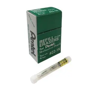 Refill Eraser for Mechanical Pencils, White, 12 Tubes, 4 Erasers Per Tube (Z2-1N) Refill Eraser for Mechanical Pencils, White, 12 Tubes, 4 Erasers Per Tube (Z2-1N)