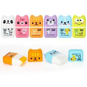 Cute Animal Eraser with Clean Up Roller and Cover, 6 Pack, Latex-Free, Rubber Pencil Erasers with Collector Rollers for Teens & Kids, Teacher, Classroom, School Supplies, Party Favor Cute Animal Eraser with Clean Up Roller and Cover, 6 Pack, Latex-Free, Rubber Pencil Erasers with Collector Rollers for Teens & Kids, Teacher, Classroom, School Supplies, Party Favor