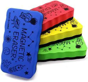 Magnetic Whiteboard Eraser, 4 Pack, 4 Colors Magnetic Whiteboard Eraser, 4 Pack, 4 Colors