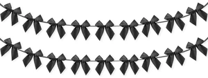 2pcs Black Bow Banner Pre Strung Bow Garland Banner | Party Decorations for Girls Coquette Birthday Baby Shower Decor 2pcs Black Bow Banner Pre Strung Bow Garland Banner | Party Decorations for Girls Coquette Birthday Baby Shower Decor