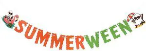 Summerween Banner Decor Halloween Summer Garland Party Decoration | Orange Green Summerween Banner Decorations for Hawaiian Luau Beach Party Supplies Spooky Halloween Summer Decor Home Outdoor Summerween Banner Decor Halloween Summer Garland Party Decoration | Orange Green Summerween Banner Decorations for Hawaiian Luau Beach Party Supplies Spooky Halloween Summer Decor Home Outdoor