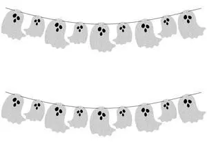 2pcs Pre-Strung Halloween Ghost Banners | Ready To Hang Garland, Haunted Houses Doorways, Party Wall Fireplace Decor, Indoor Outdoor, Spooky Atmosphere 2pcs Pre-Strung Halloween Ghost Banners | Ready To Hang Garland, Haunted Houses Doorways, Party Wall Fireplace Decor, Indoor Outdoor, Spooky Atmosphere