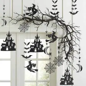 Clearance Witch Decorations Gothic Hanging Banner Indoor Garland Glitter Black Decor Moon Star Glitter Garland Decoration Haunted House Witchcraft Decor Birthday Halloween Party Supplies Clearance Witch Decorations Gothic Hanging Banner Indoor Garland Glitter Black Decor Moon Star Glitter Garland Decoration Haunted House Witchcraft Decor Birthday Halloween Party Supplies