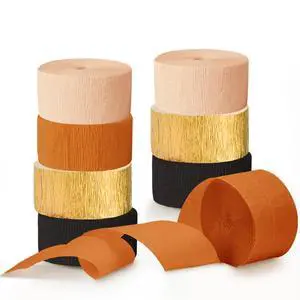 Fall Thanksgiving Party Crepe Paper Streamers Decorations | 8 Rolls Orange Black Gold Streamer Garlands, Hanging Decor for Thanksgiving Halloween Autumn Harvest Wedding Birthday Party Fall Thanksgiving Party Crepe Paper Streamers Decorations | 8 Rolls Orange Black Gold Streamer Garlands, Hanging Decor for Thanksgiving Halloween Autumn Harvest Wedding Birthday Party