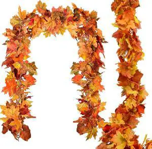2pack Fall Garland Maple Leaf Garlands 5.9Ft/Piece Fall Maple Leaves Garland Hanging Vine Garlands Artificial Autumn Foliage Thanksgiving Christmas Decor (2, Orange) 2pack Fall Garland Maple Leaf Garlands 5.9Ft/Piece Fall Maple Leaves Garland Hanging Vine Garlands Artificial Autumn Foliage Thanksgiving Christmas Decor (2, Orange)