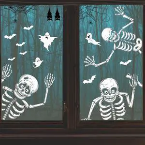 140PCS Halloween Window Clings Decor for Halloween Decorations | Double Side Window Stickers Removable Glass Decals for Party Decorations Indoor 140PCS Halloween Window Clings Decor for Halloween Decorations | Double Side Window Stickers Removable Glass Decals for Party Decorations Indoor