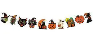Vintage Halloween Decorations Halloween Banner Retro Halloween Spooky Ghost Pumpkin Witch Cat Garland for Trick or Treat Holiday Party Fireplace Window Wall Decor Vintage Halloween Decorations Halloween Banner Retro Halloween Spooky Ghost Pumpkin Witch Cat Garland for Trick or Treat Holiday Party Fireplace Window Wall Decor