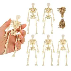 Skeletons for Halloween Decor, 6 Piece Mini Seleton Figurines 6" Small Skeleton Halloween Decoration for Haunted House Accessories Party Favors Skeletons for Halloween Decor, 6 Piece Mini Seleton Figurines 6" Small Skeleton Halloween Decoration for Haunted House Accessories Party Favors